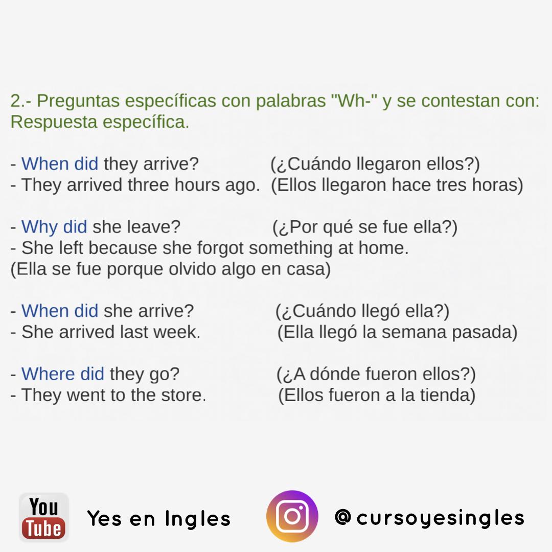 Ejemplos De Preguntas Y Respuestas En Ingles Respuestas Images