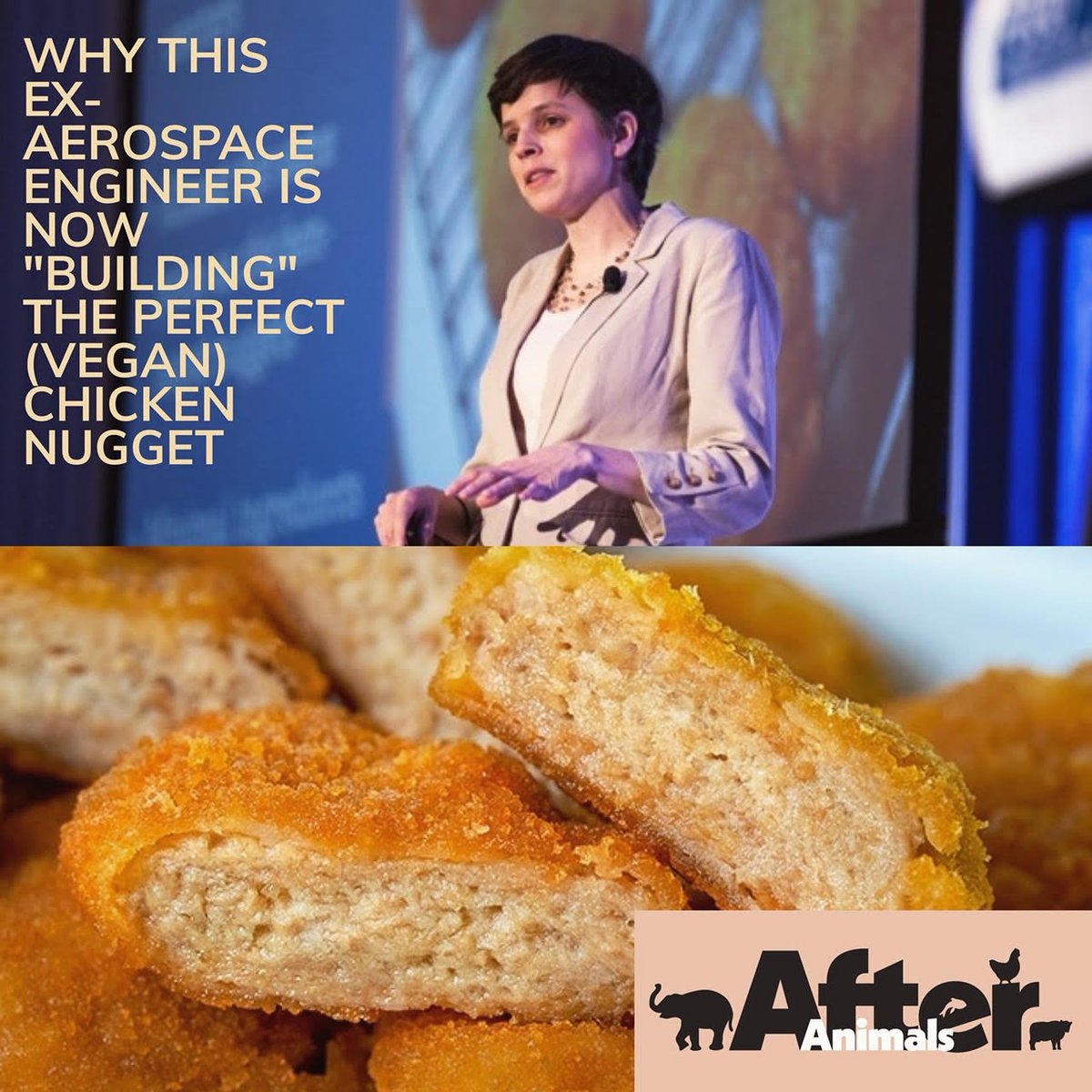 This inspiring leader shares how @RebellyousFoods has  made a revolutionary crispy, juicy and delicious #meatless chicken nugget. Listen via afteranimals.com! #afteranimalspodcast #effectivealtruism #endfactoryfarming #compassionoverkilling #veganchicken #vegan