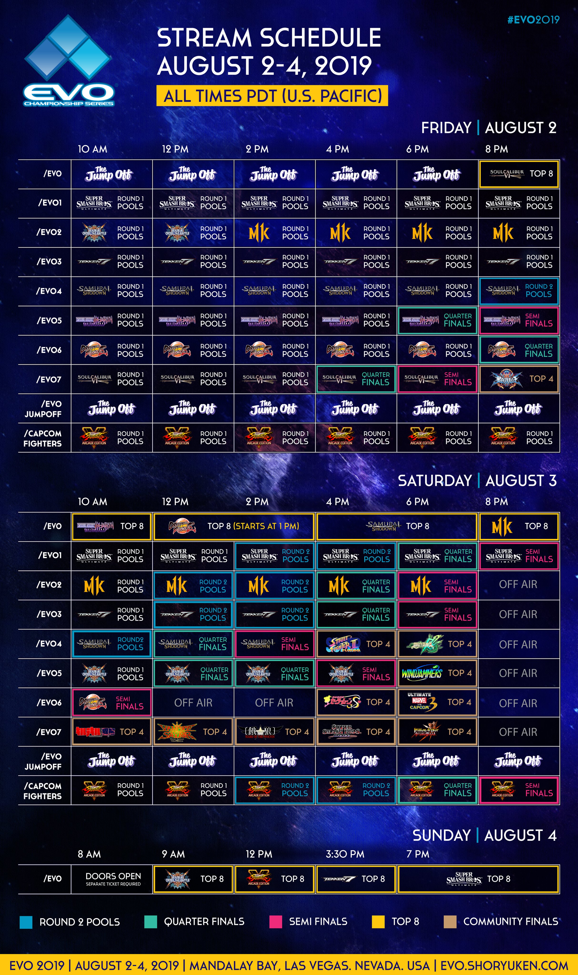 EVO 2019 stream schedule r/StreetFighter