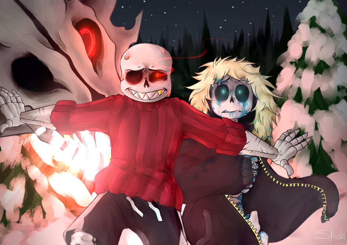 pic Sans Red And Blue undertale sans underfell fellsans.