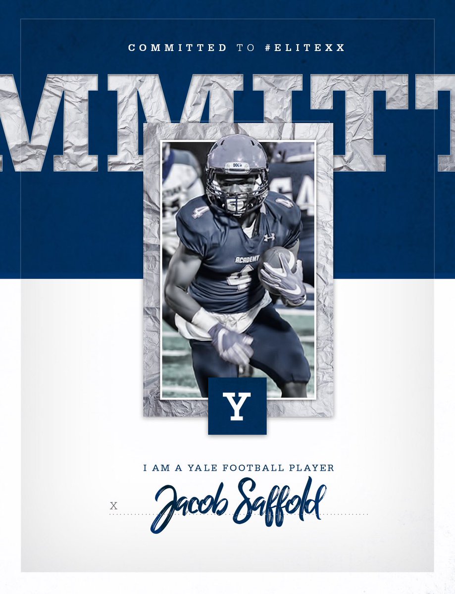 jsaffold_5's tweet photo. I would like to thank my family, friends, and coaches for all they have done for me. With that being said I would like to announce my commitment to Yale University‼️#ELITEXX #ThisIsYale #LifeChangingU @CoachDLett @Yale_Stevens @CoachRenoYale https://t.co/7KUdHKBSKt