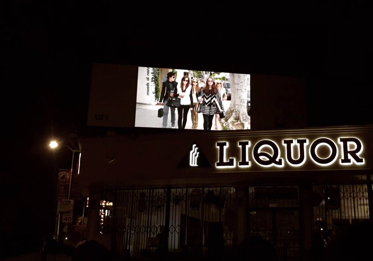 Huge Sepulveda Blvd. liquor store parking lot energy at #a24PublicAccess Van Nuys screening of The Bling Ring 🎟