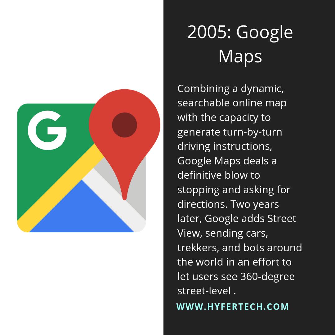 HyferTech's tweet image. The history of technology is very old, at Hyfer Technologies, we would like to look back at the technologies that changed the industry . Today it is #Google #Maps introduced in #2005.
Source: popularmechanics.com/technology/g24…
#MotivationalMonday #history #Hyfertech