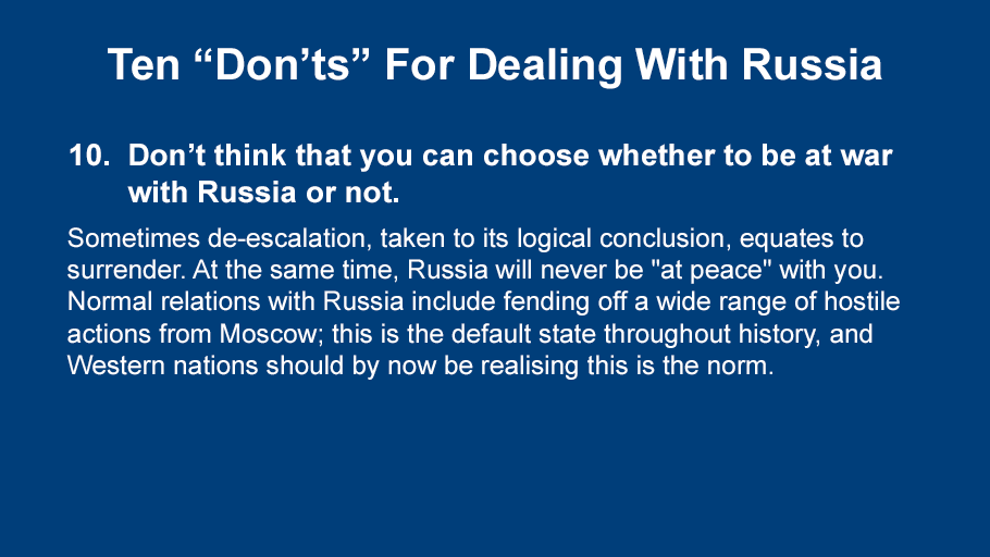 10/ Too often the post-Cold War period is taken as a benchmark for Russian behaviour. But that was anomalous in so many ways. Russia is returning to its historical comfort zone of hostility to the West (and to its own population).