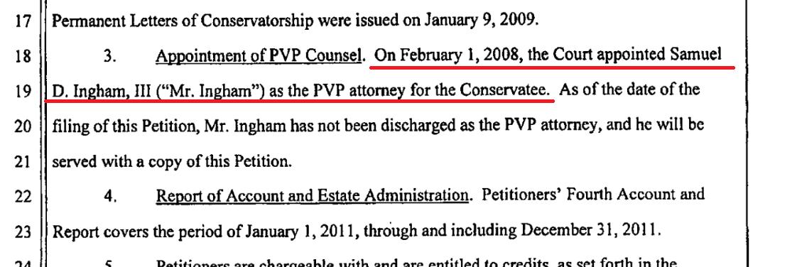 On February 1st 2008, a temporary conservatorship is granted to petitioner James Spears while Britney Spears is locked in hospital after a longtime planned 5150.Samuel Ingham is appointed as Britney Spears attorney by the court.Britney never hired him, the court did!  #FreeBritney