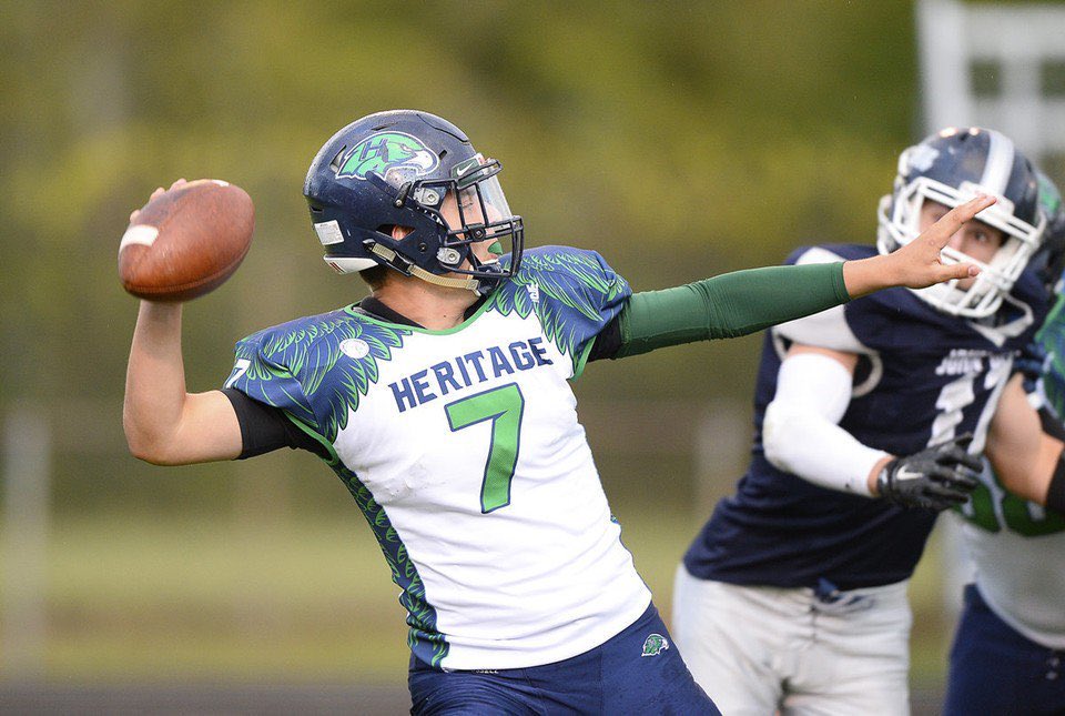 We will begin our series with <a href="/heritagehawk1/">Heritage Hawks</a> ‘s QB <a href="/Keeganr0014/">Keegan Robertson</a>

Keegan Robertson is a dual-threat QB who can also play SS or LB on defense. The All-SVL talent looks to lead a talented Heritage team to the playoffs in his final season as a Hawk. 

(Photo Credit: MLive)