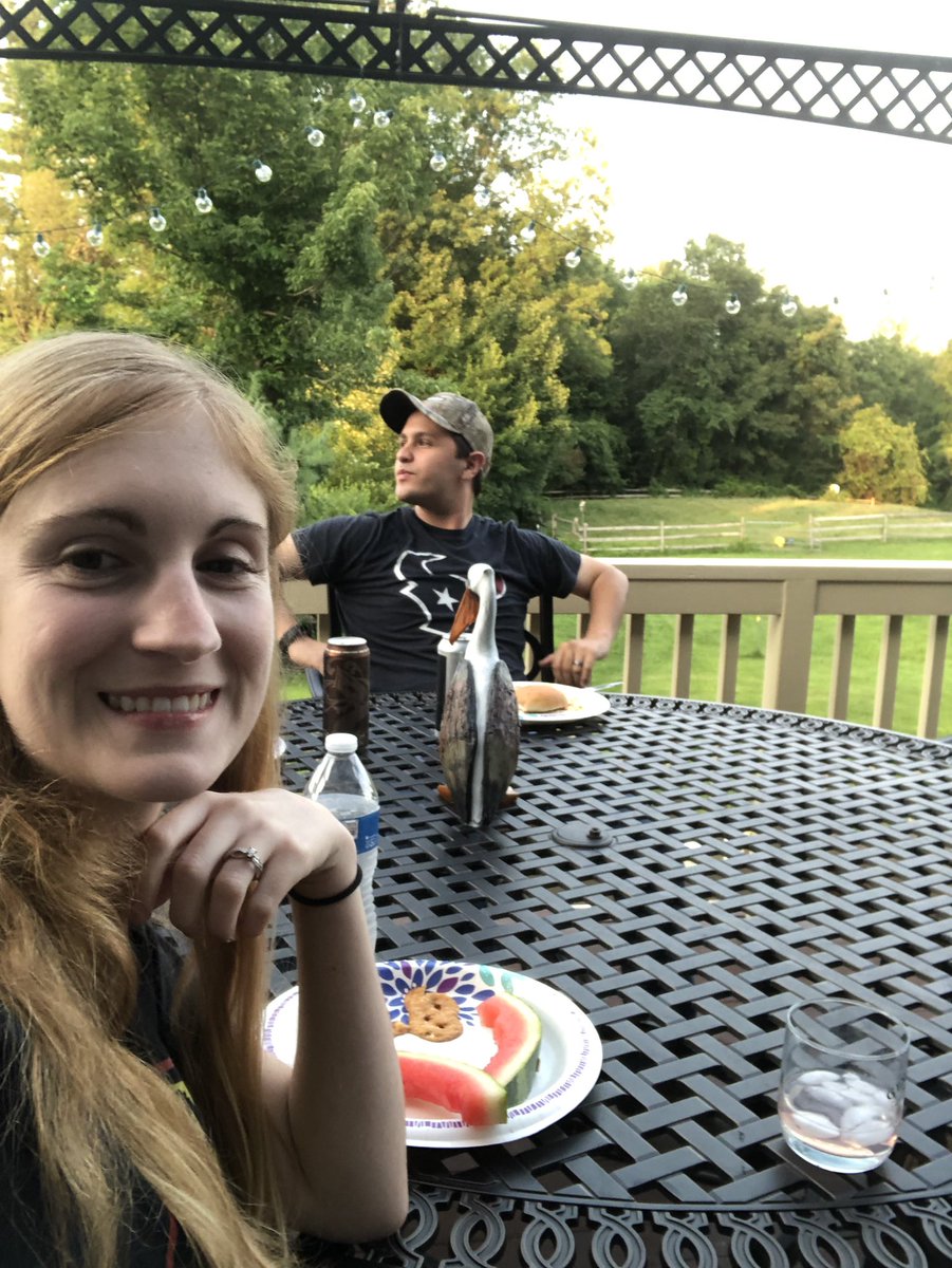 PaigeSm54845287's tweet photo. Eating barbecue out in the cooler weather. @Sarah_Fox_says @claudiacavazos @sccs1939 #sccs2019 #movethatmountain https://t.co/bqRIlAmX0j