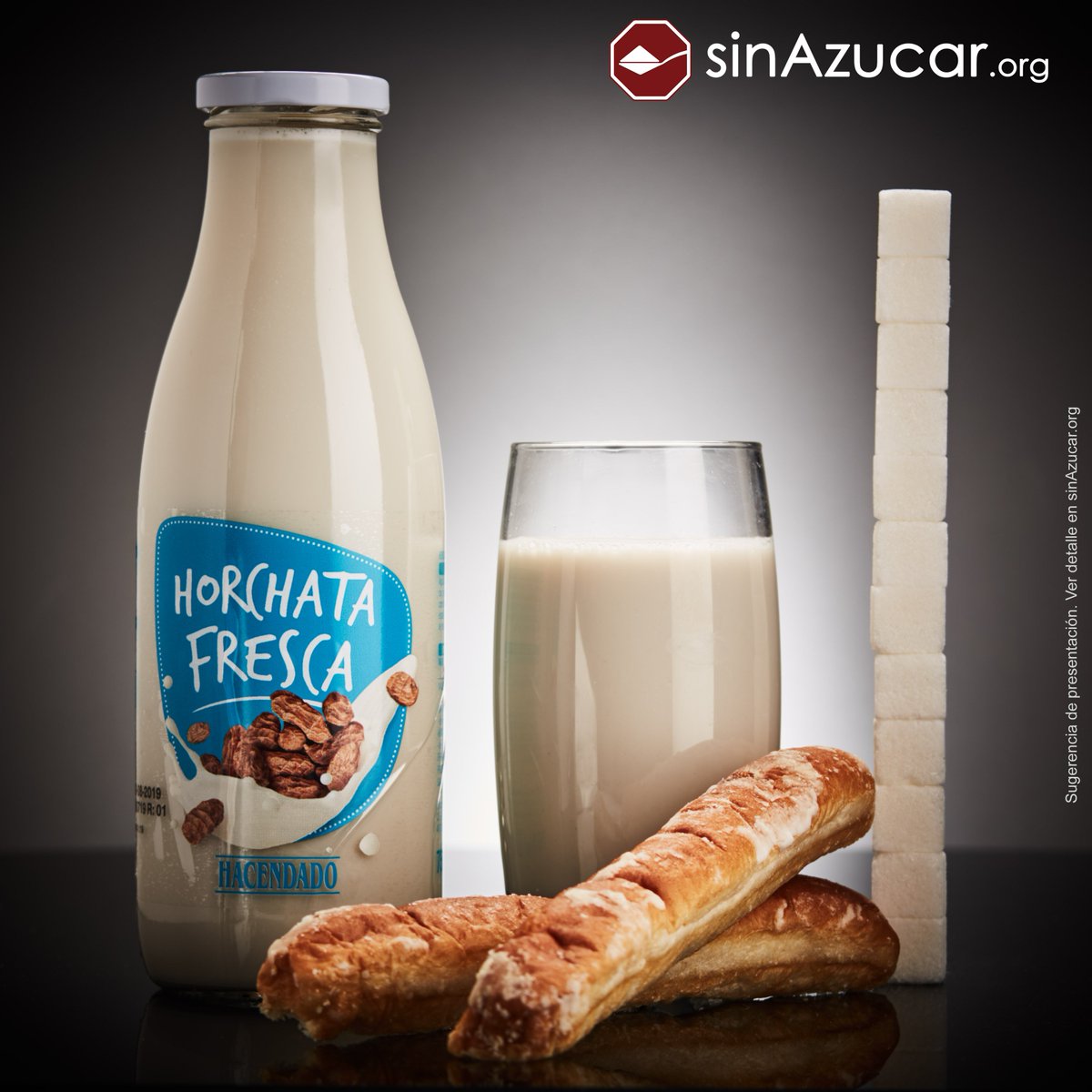 sinAzucar.org Twitter: "Un vaso (330ml) de horchata Hacendado acompañado de dos fartons Polo contienen 44g de azúcar, equivalente a 11 terrones. 💡 bebida con poca nariz y mucho