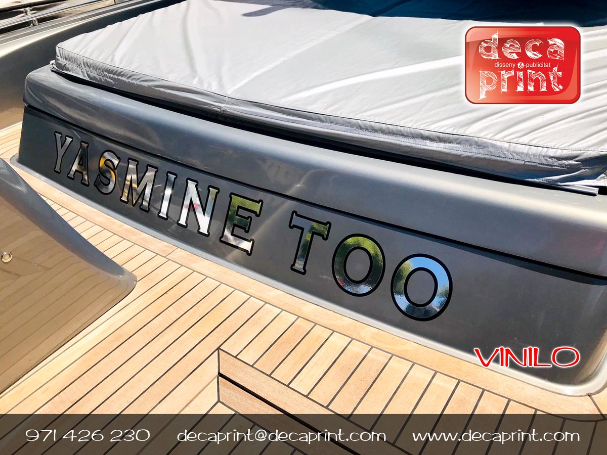 Decaprint2's tweet image. #Rotulación #nautica para #embarcaciones particulares, de alquiler, de uso comercial o #publicitario.
Utilizamos #vinilo #náutico de alta calidad que soporta el contacto permanente al agua y de larga duración.

☏ 971 426 230 // decaprint@decaprint.com // decaprint.com