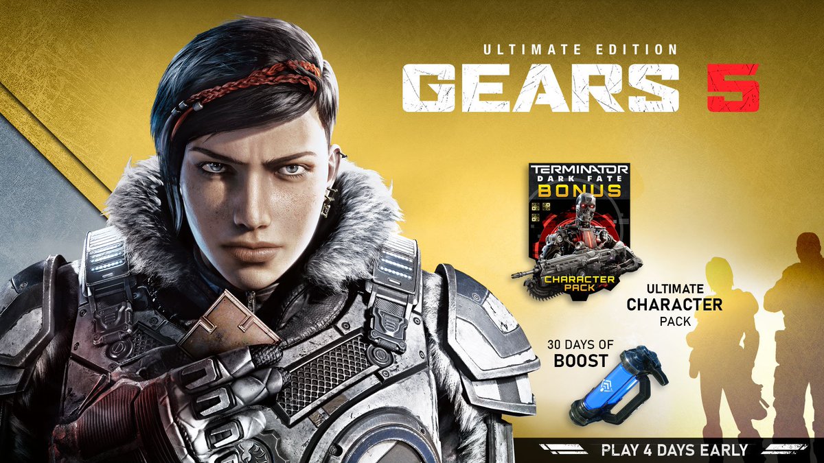 GearsLATAM's tweet photo. La mala noticia: terminó la prueba...
La buena: ¡el Early Access de #Gears5 está cada vez más cerca!

El Early Access comienza el 6 de septiembre y está disponible con la Ultimate Edition de Gears 5 o mediante Xbox Game Pass Ultimate. https://t.co/INCV96ezo5