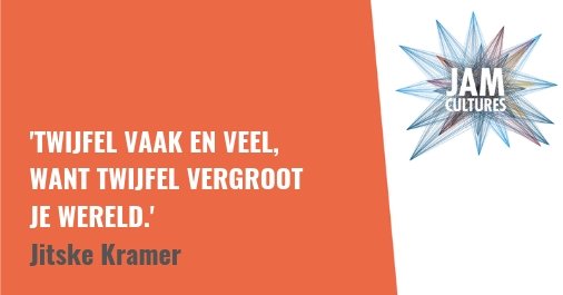 Inclusie gaat over meedoen. Over diversiteit. Over co-creatie. Praten en reflecteren zijn belangrijk. In actie komen ook. Deel jouw inzichten op social met #jamcultures, dan kan iedereen ervan leren.  <a href="/jitskekramer/">Jitske Kramer</a> <a href="/HumanDimensionJ/">HumanDimensions</a> #inclusie #diversiteit  managementimpact.nl/jitske-kramer