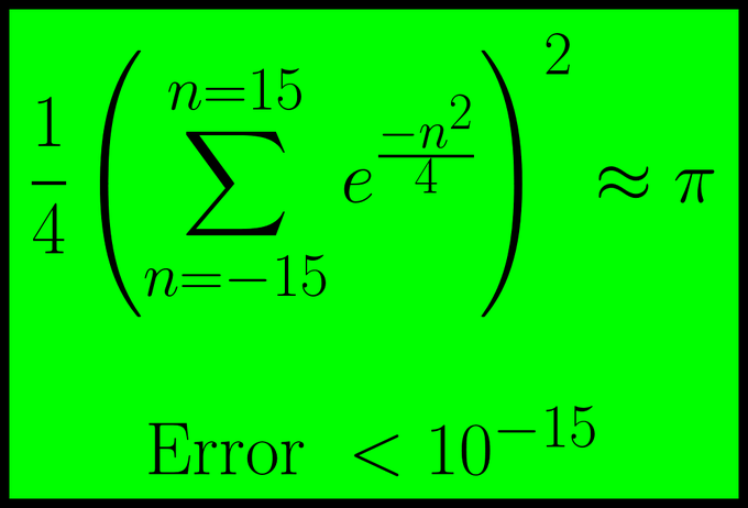Pi y la fórmula de sumación de Poisson - Gaussianos