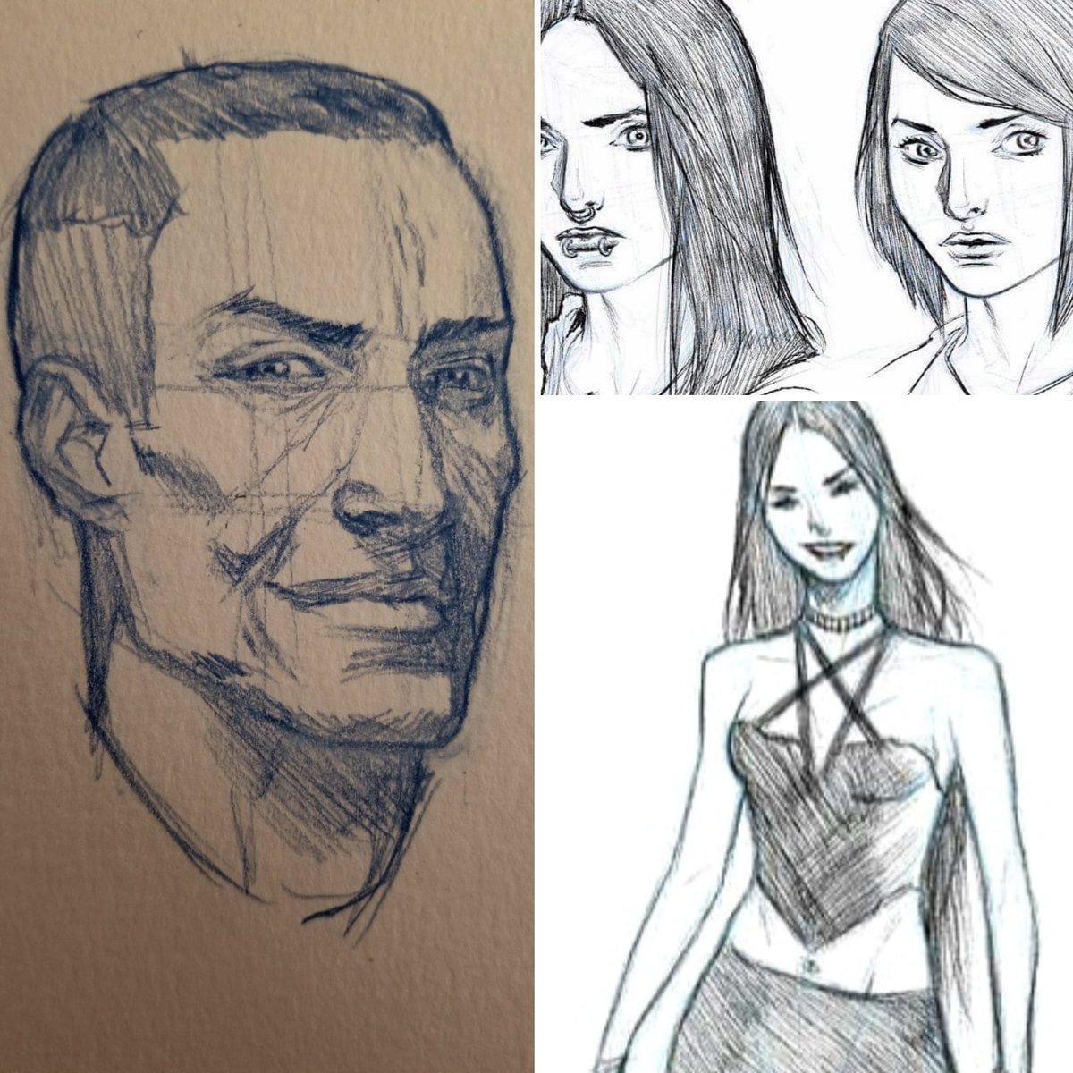 Finishing up some character designs. #makecomics #drawing 