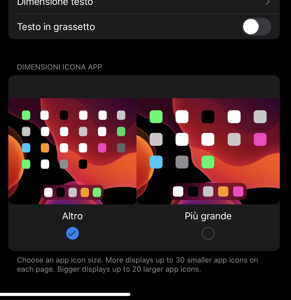 ricci_andrea98's tweet image. Con #ios13beta5 puoi scegliere la griglia 6x4 o 5x3 su #ipados