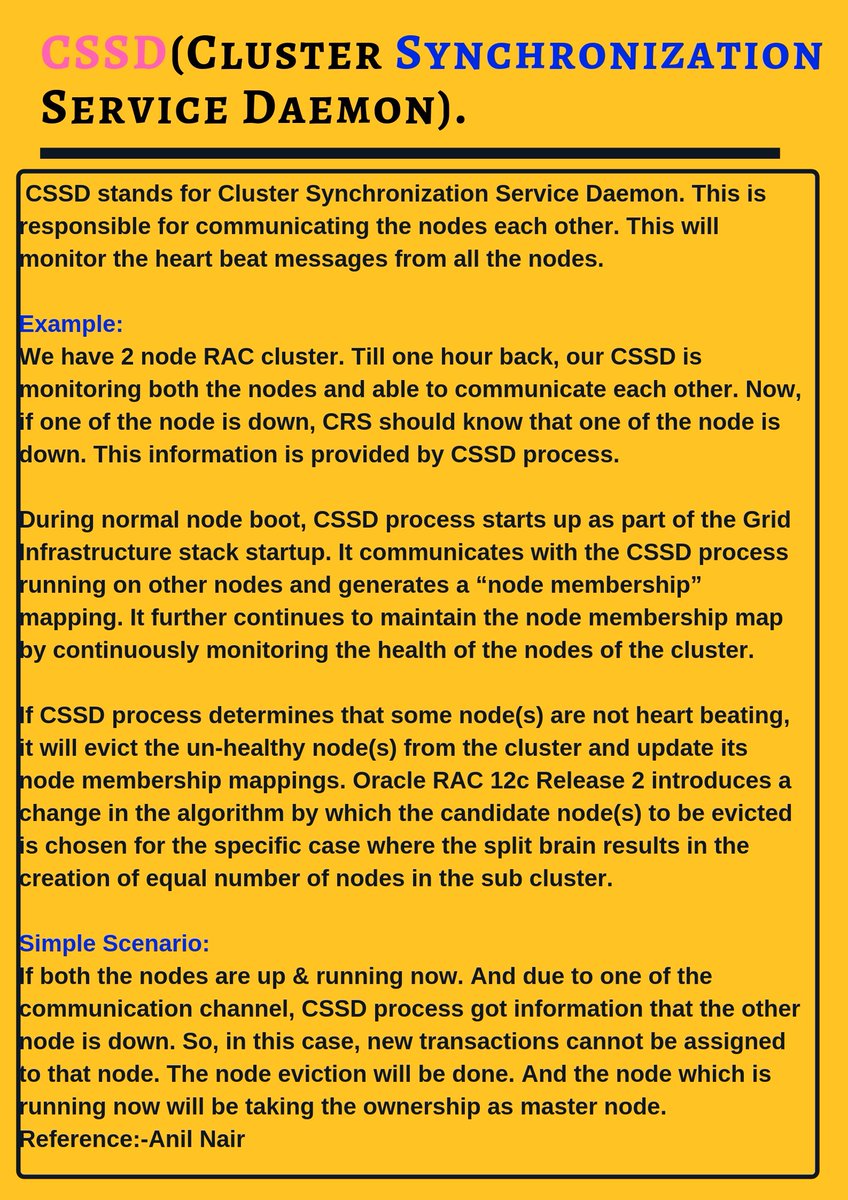 oracledbwr's tweet image. Oracle Rac-Cluster Synchronization Service Daemon
#oracle #oracledba #oraclerac @oracleugs @OracleDatabase @oracleace