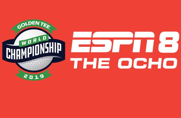 GoldenTee's tweet image. The 2019 #GoldenTee World Championship makes its @ESPN debut on Wednesday, August 7th when #ESPN2 becomes #ESPN8: #TheOcho!

You can catch some of the most exciting and hard-hitting moments from this year's championship at 2PM ET!
