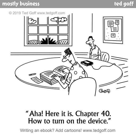 I hope we have every volume of the instruction manual. #tech #instructions #communication #design #fun

This cartoon: newslettercartoons.com/002/gallery/pa…