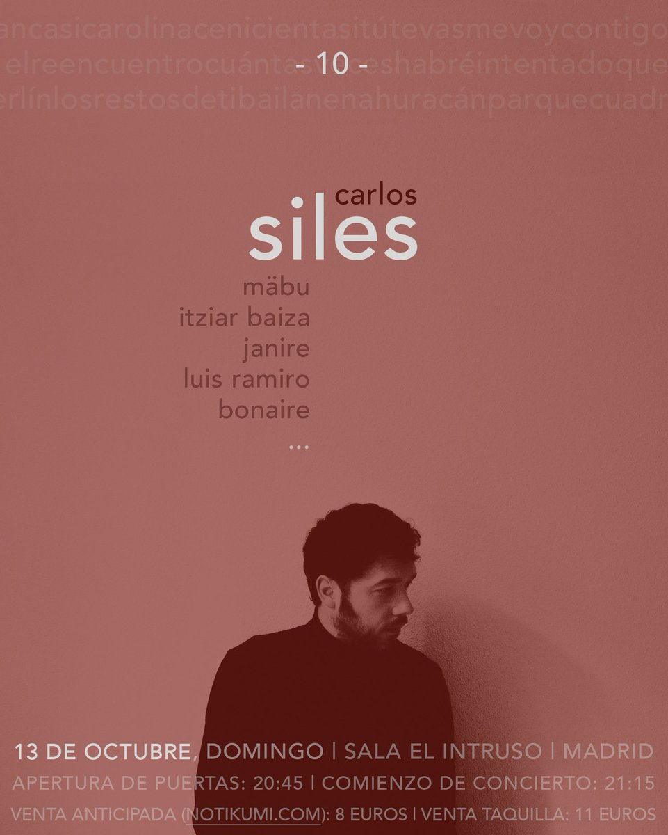 Pues que no lo había dicho por aquí hasta ahora, pero que nos vamos de concierto. Había que celebrar que llevo diez años tocando canciones tristes :)