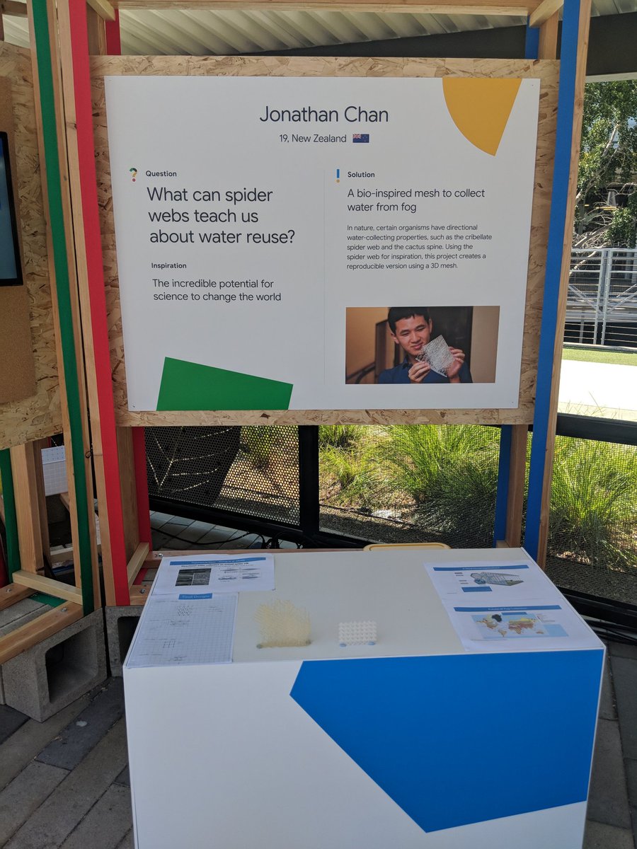 MJMadda's tweet image. Some of the amazing projects presented at the @googlescifair! From machine learning to tree vibration energy to water reuse! #edchat #googlesciencefair