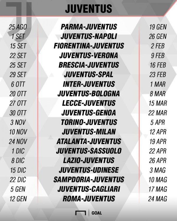 Sp Juventus On Twitter Calendario Seriea 2019 20 De La