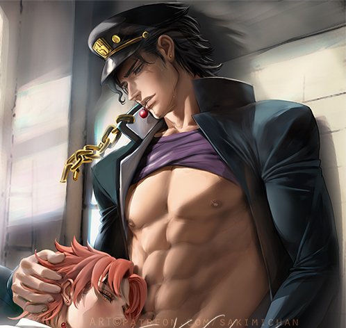 My favorite JOJO ship 3 Jotaro X Kakyoin ;3 I did a spicier BL his term tha...