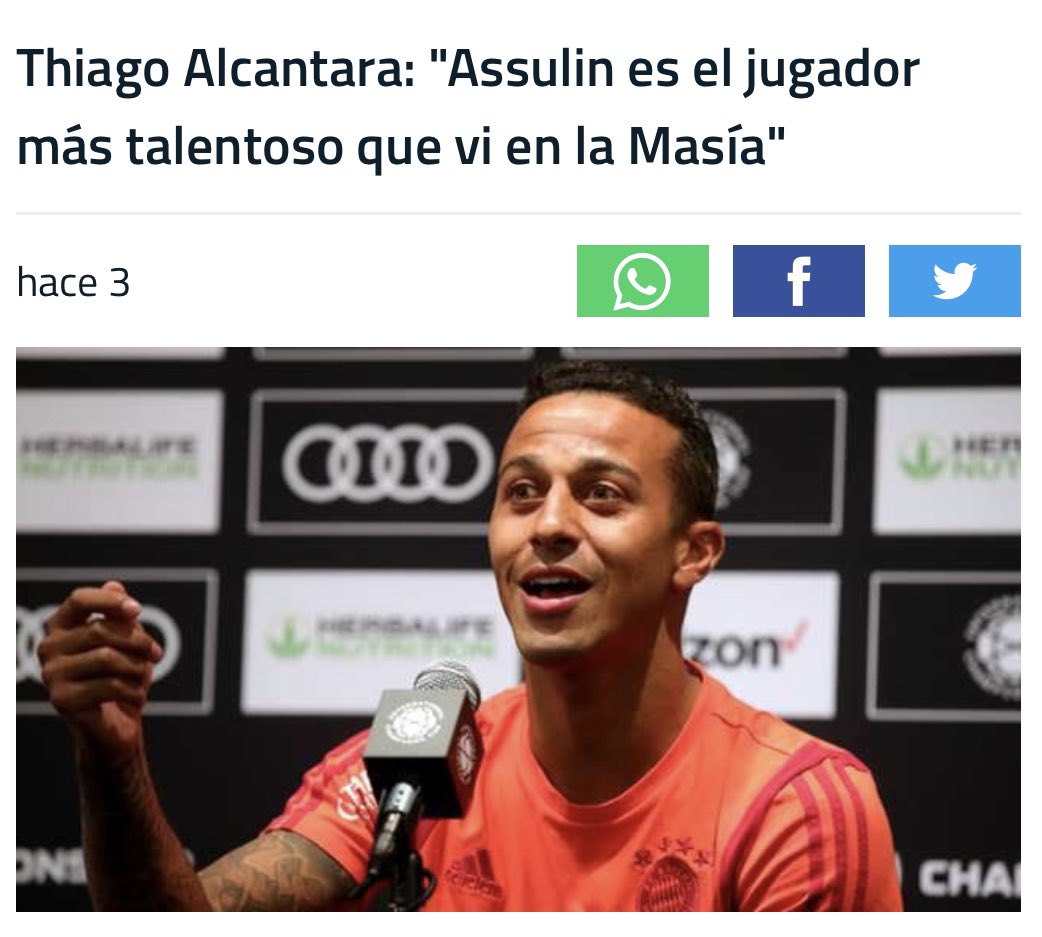 Me faltó más tiempo a tu lado!! 
<a href="/Thiago6/">Thiago Alcantara</a>