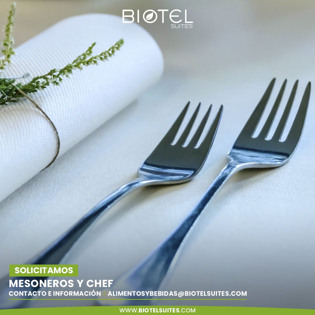 biotelsuites's tweet photo. Nos encontramos en  búsqueda de personal, Mesoneros y Chef  para formar parte del gran equipo Biotel Suites, interesados enviar curriculum al siguiente  email  alimentosybebidas@biotelsuites.com  

#trabajo
#oferta
#ofertalaboral
#lara 
#barquisimeto
#venezuela https://t.co/YJPrraKocu