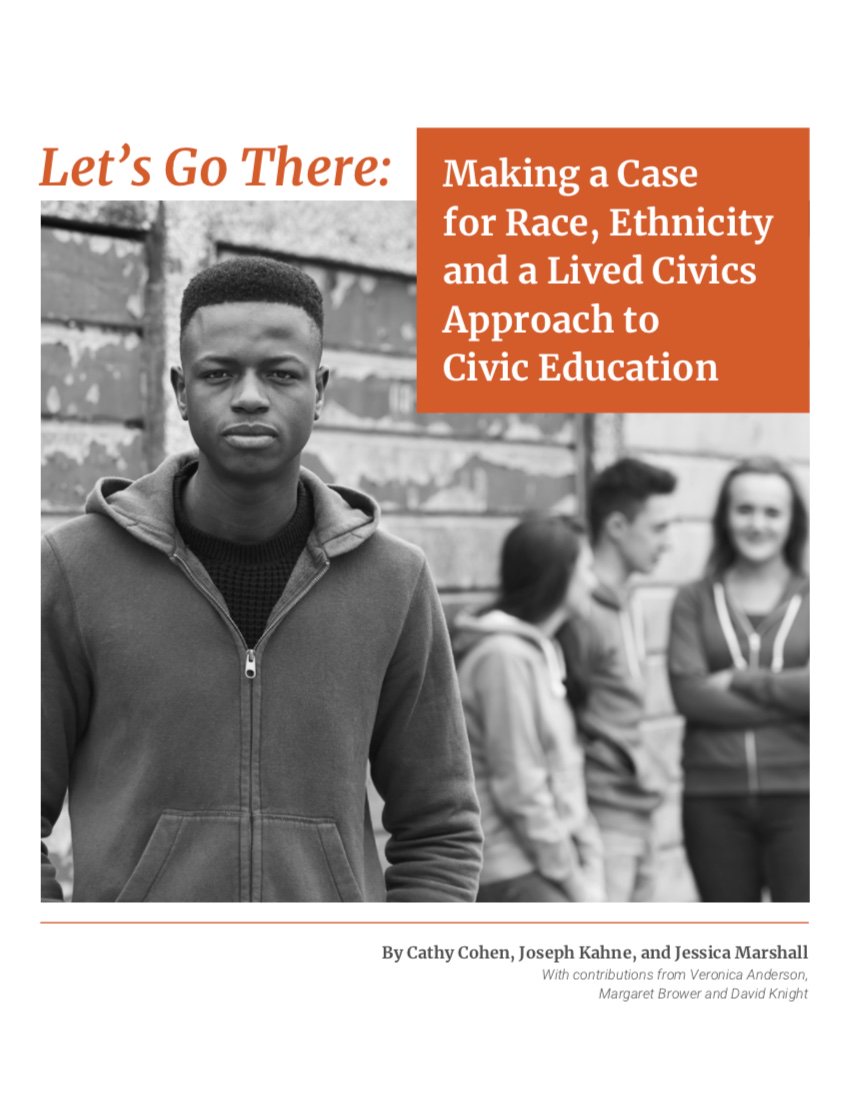 You should read this: 'Let’s go There: Making a Case for Race, Ethnicity and a Lived Civics Approach to Civic Education. Take a look and reflect on how we frame the study of govt for students #civicsisback #livedcivics #hsgovchat #sschat civicsurvey.org/publications/2…