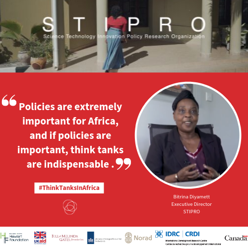 .#ThinkTanksInAfrica: 'Policies are extremely important for Africa, and if policies are important, think tanks are indispensable.' Listen to more insights from @STIPROTZ in this short film: bit.ly/2Yqssxm @ReWild_Africa #SDGs #innovation #science #technology #policy