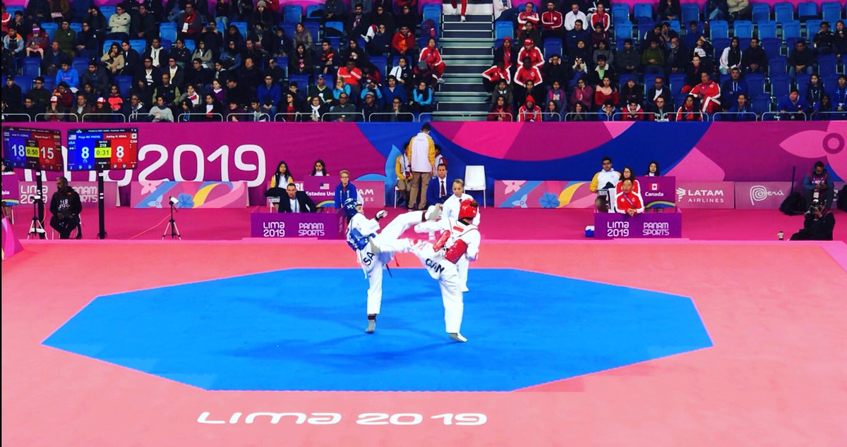 USA_Taekwondo's tweet photo. Pan AM Games Results: Paige McPherson beats Canada to advance to the Finals!! 🔥✊🏼🇺🇸 #TeamUsa #usatkd #lima2019 https://t.co/txoooQppyU