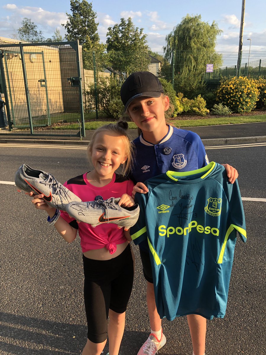 Thank You @richarlison97 and Yerry Mina for your shirt and boots @Everton #greatclub #EFC