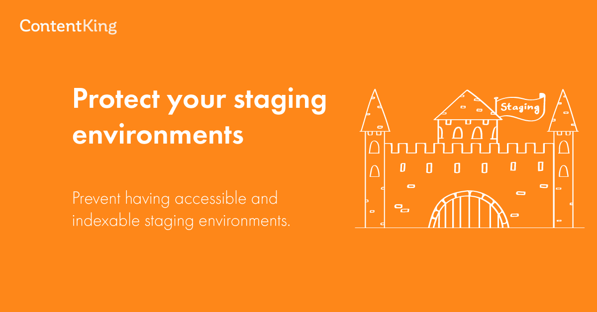 Working on a new site? Prevent embarrassment and make sure the test environment isn't accessible to 3rd parties and search engines.

How?

Check out this ultimate guide by <a href="/contentking/">ContentKing</a>: buff.ly/2K28ciM #SEO