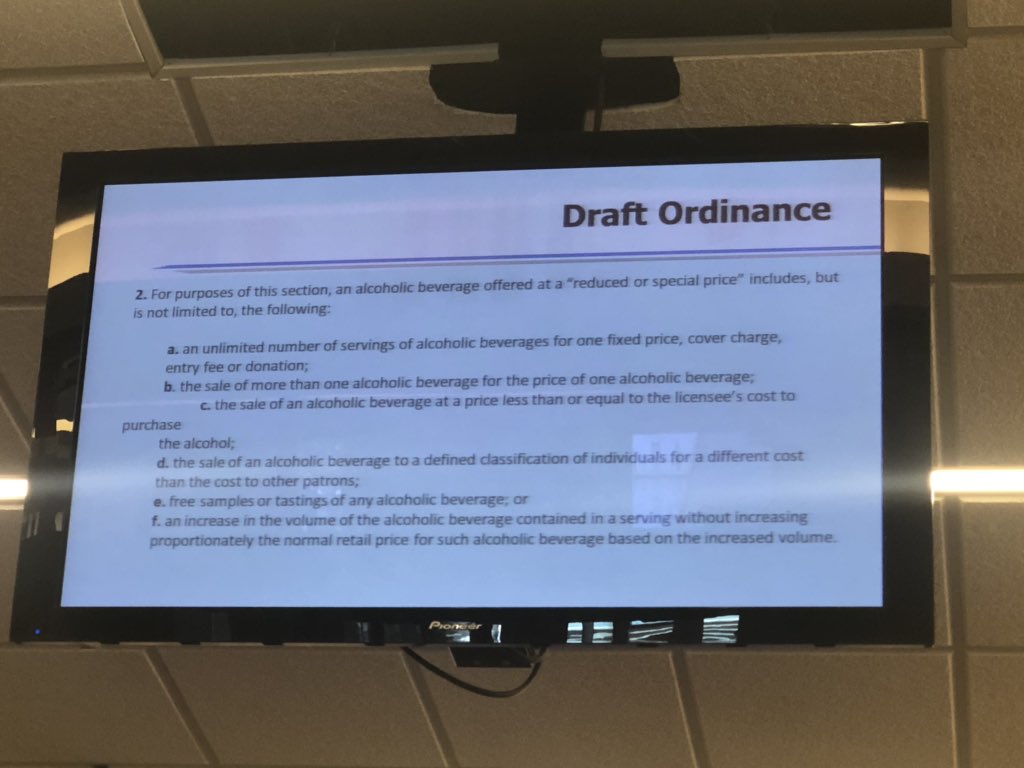 IsabelleNRoble2's tweet photo. The proposed bans would be on the following kinds of drink deals after 9 p.m. until 1:30 a.m. the next day: https://t.co/W4hQYZhGyL