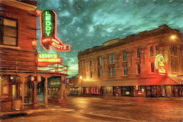 joancarroll's tweet photo. New artwork for sale! - "Fort Worth Impressions Main and Exchange" - https://t.co/jgZsjS3Bwf @fineartamerica https://t.co/zdO8ZCHRXw