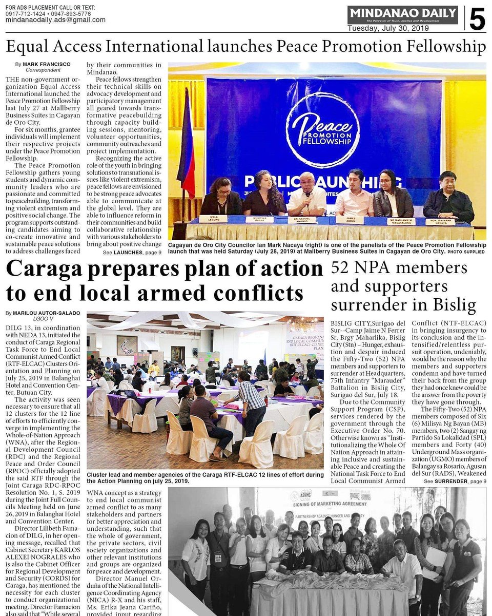 EqualAccessPH's tweet photo. Spotted at Mindanao News Daily! #PPF2019 #peacefellow #equalaccessinternational #EAIPH https://t.co/HWdoctvCBO