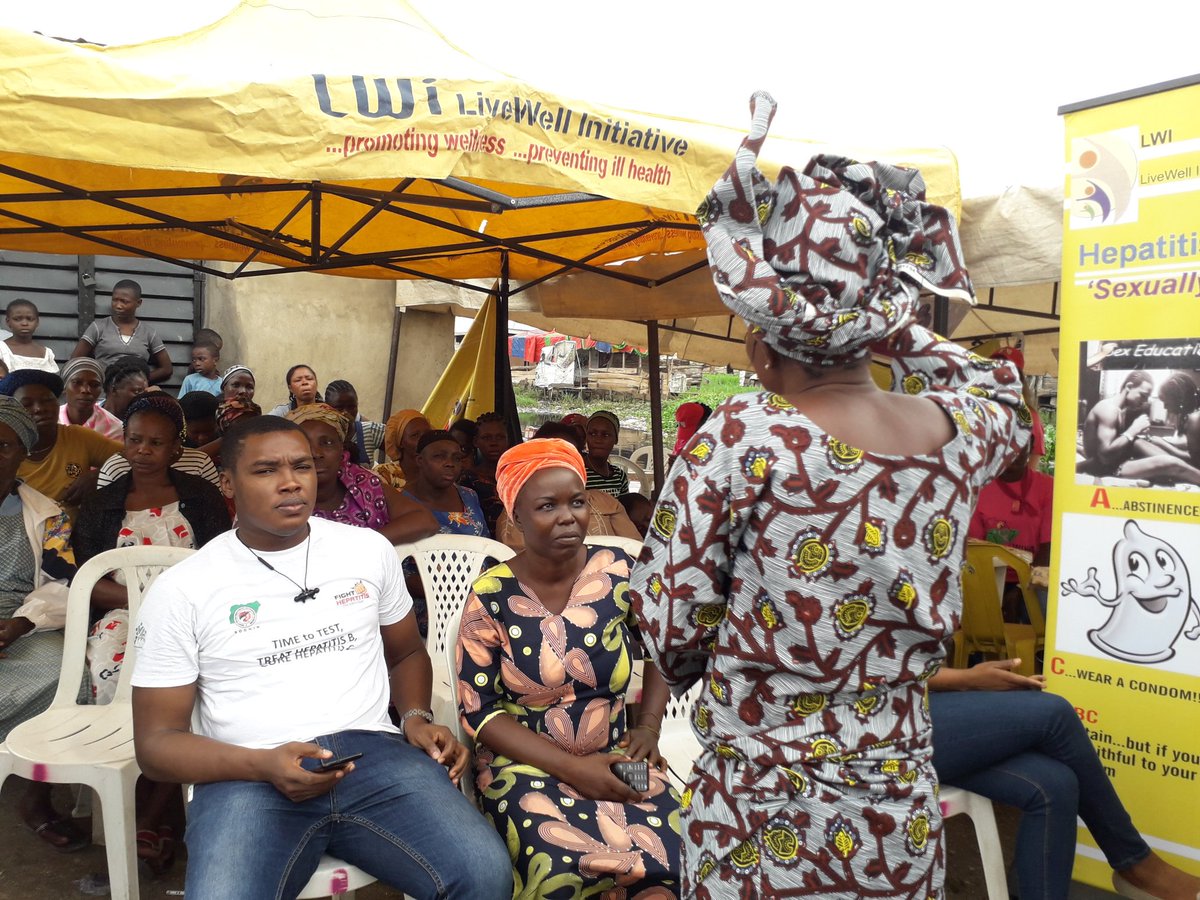#WHD2019
IYALODE, Community Women Leader at Ago Sogunro,  speaks on HEPATITIS  <a href="/L_W_I/">LiveWell Initiative</a> <a href="/WIHA_NG/">WIHA</a> <a href="/WIHA_NG2/">#WIHA</a> <a href="/GileadSciences/">Gilead Sciences</a> <a href="/IHSTowers/">IHS Towers</a> <a href="/Shell_Nigeria/">Shell Nigeria</a> <a href="/MayoClinic/">Mayo Clinic</a> <a href="/Echosens/">Echosens</a> <a href="/bisibright/">Bisi  Bright</a> <a href="/NO_hep/">NOhep</a> <a href="/CSEMInfo/">CSEM</a> <a href="/CSOs4UHC/">CSEM (UHC2030 Civil Society Engagement Mechanism)</a> <a href="/NNuhcag/">Nigeria UHC Advocacy Group (NUHCAG)</a> <a href="/nighealthwatch/">Nigeria Health Watch</a> <a href="/HarvardChanSPH/">Harvard T.H. Chan School of Public Health</a> <a href="/WHONigeria/">WHO Nigeria</a> <a href="/HepBFoundation/">Hep B Foundation</a>