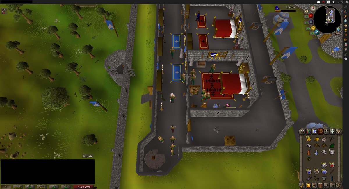 Reichist1001's tweet photo. @JagexAsh this is W310 around 01:05 UTC, there seem to be a couple of bots that are taking over the castle and are starting to scare Duke Horacio, causing him to become secluded in his room all the time, could someone help him out a little bit soon? I'm starting to worry :( https://t.co/6iLiWoeKFV
