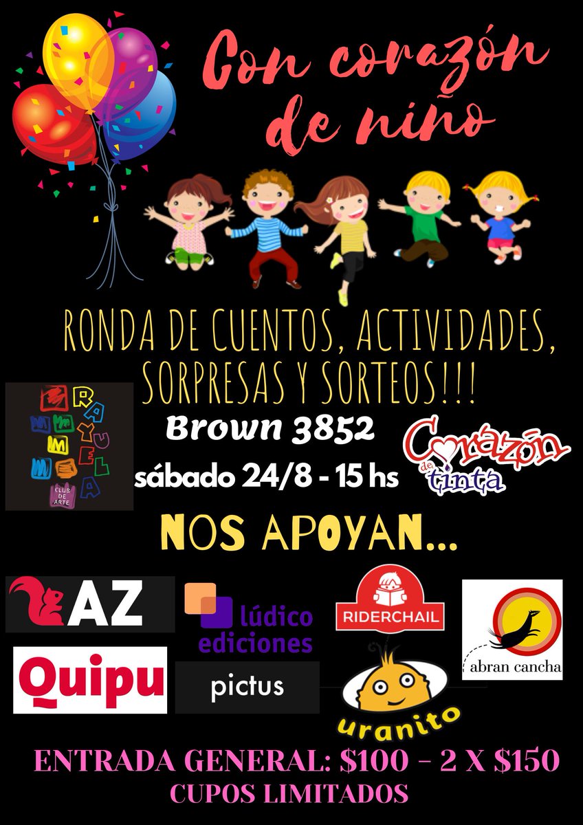 El próximo 24/8 hay ronda de cuentos, actividades y sorteos en <a href="/corazontintamdq/">Valeria Ansaldo</a>