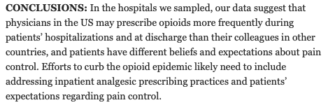 AliRaja_MD's tweet photo. #OpioidUtilization & #PainControlPerception in Hospitalized Patients: A Cross-Sectional Study of 11 Sites in 8 Countries.
@marishaburden et al @CUSystem
@JHospMedicine
https://t.co/9LmGG4tT9d
#Analgesics #PainManagement https://t.co/JOUZbIik35