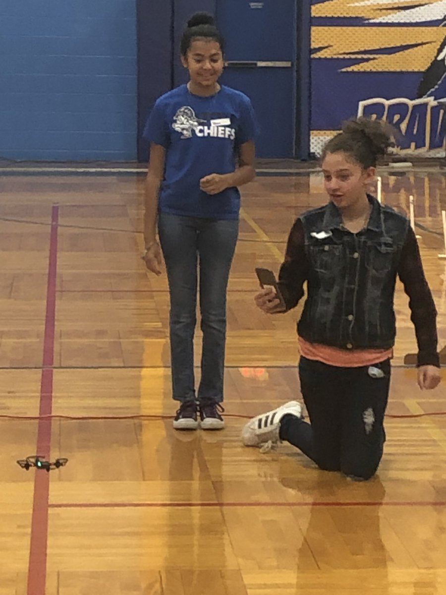 kelkins74's tweet photo. STEM Leadership Academy students are off to a great start today with drone flying and a STEM challenge. https://t.co/jR9sAX0etI