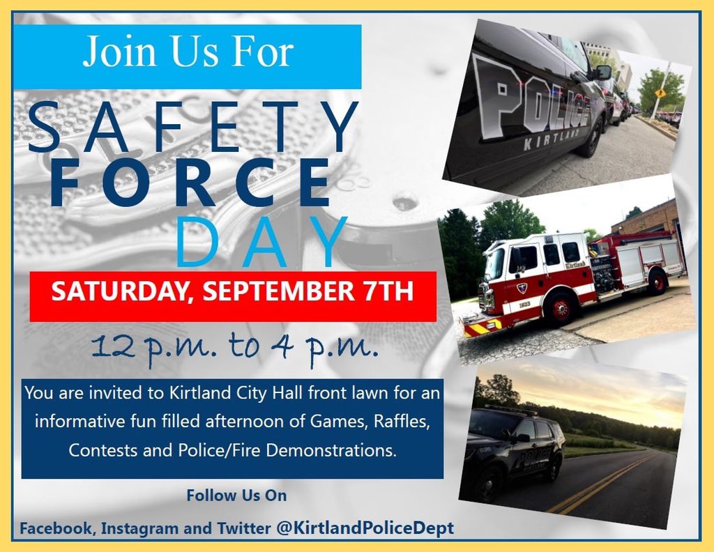 Come join the fun on September 7th. Plenty of events going on, live music along with Police and Fire demonstrations!