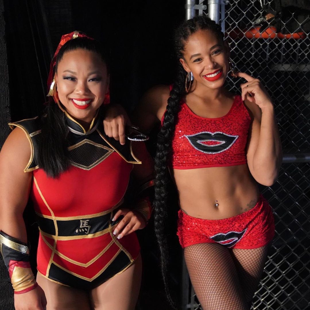 therealestwendy's tweet image. On the bright side, @BiancaBelairWWE and I were undefeated during the #NXTRoadTrip! We had too much fun 🤣 Thanks B ❤️