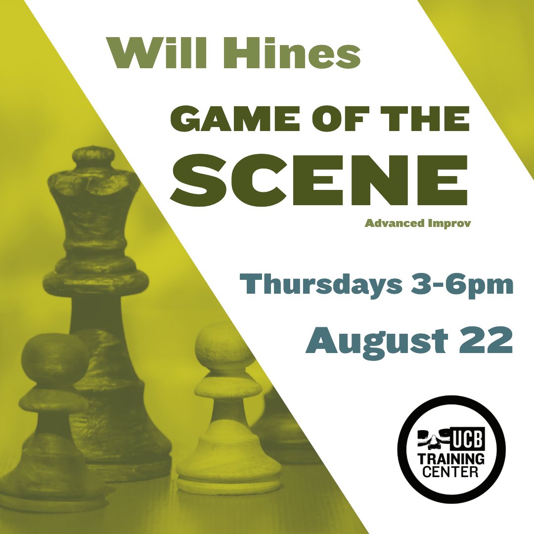 ucbclassesla's tweet photo. Game of the Scene with Will Hines (@willhines) , Advanced Improv, Thursdays, 3pm, August 22, now enrolling! https://t.co/GtbXtDefFx
#AdvancedImprov #ucbclasses #ucbla #improv #uprightcitizensbrigade #comedy #losangeles https://t.co/W8iciF7WDk