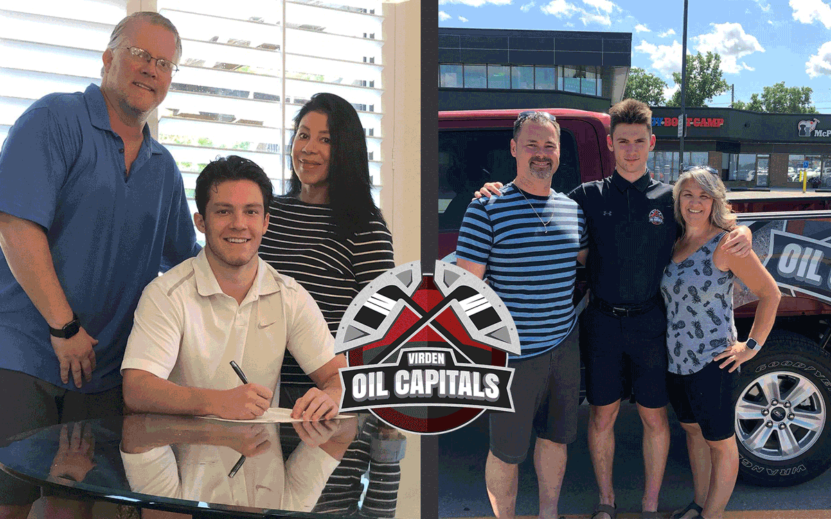OilCapsHockey's tweet photo. The Virden Oil Capitals are excited to announce that we have signed F Bryden Kiesman of the @WpgBruins and D Preston Stafford of the Detroit Compuware 18U program. Welcome to the Oil Caps @BrydenKiesman and @pstaff21 @mbaaamidget @mjhlhockey
🔗https://t.co/jCwL4S2D7P https://t.co/AOD1oH0Eav