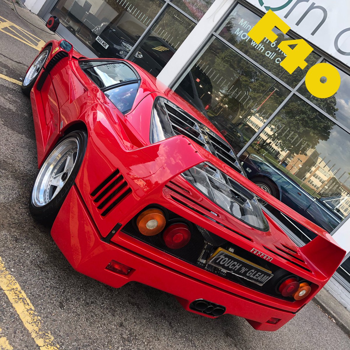 TOUCHnGLEAM's tweet photo. Fell in love with this stunning #Ferrari  #f40 today in for our signature detailed package https://t.co/vHyVZ64Tkl