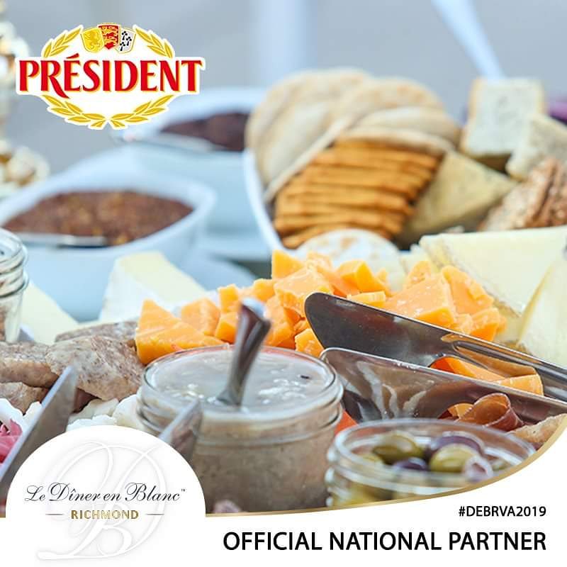 dinerenblancrva's tweet photo. We are excited to announce Président Cheese @presidentcheese as Diner en Blanc Richmond 2019 OFFICIAL NATIONAL PARTNER! 🥂
#DEBRVA2019

#dinerenblanc #cheesetray #cheese #presidentcheese  #richmondvirginia #RVA https://t.co/NFXQZfoa1w