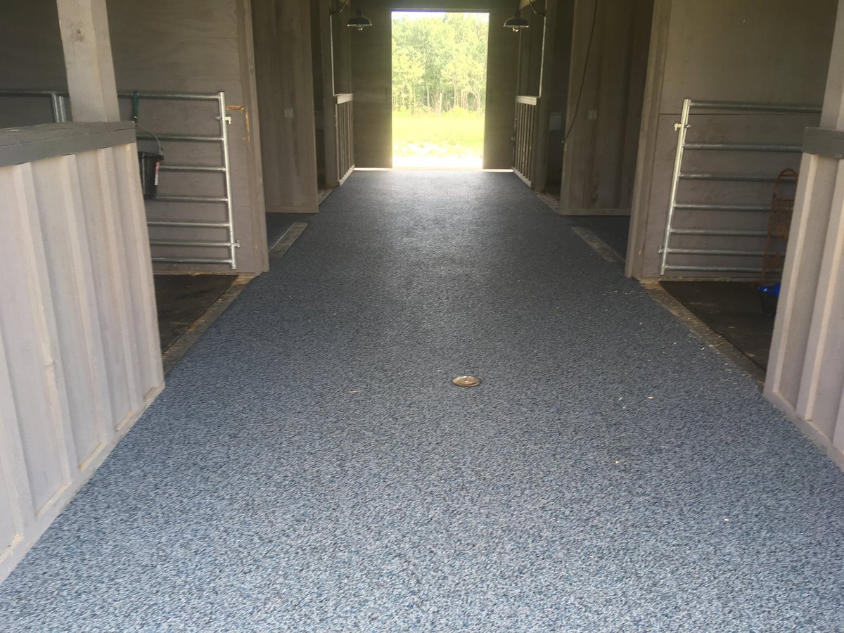 Recent projects we completed! The barn was for Ele Sullivan! Have questions? Give us a ring!
.
#floor #barrelracing #horsebarn #cowgirl #flooringideas #horsesofinstagram #trailer #wrangler #horsetrailers #veterinarian #horsetrailer #purina #ranch #polylastfloors #polylastrubber