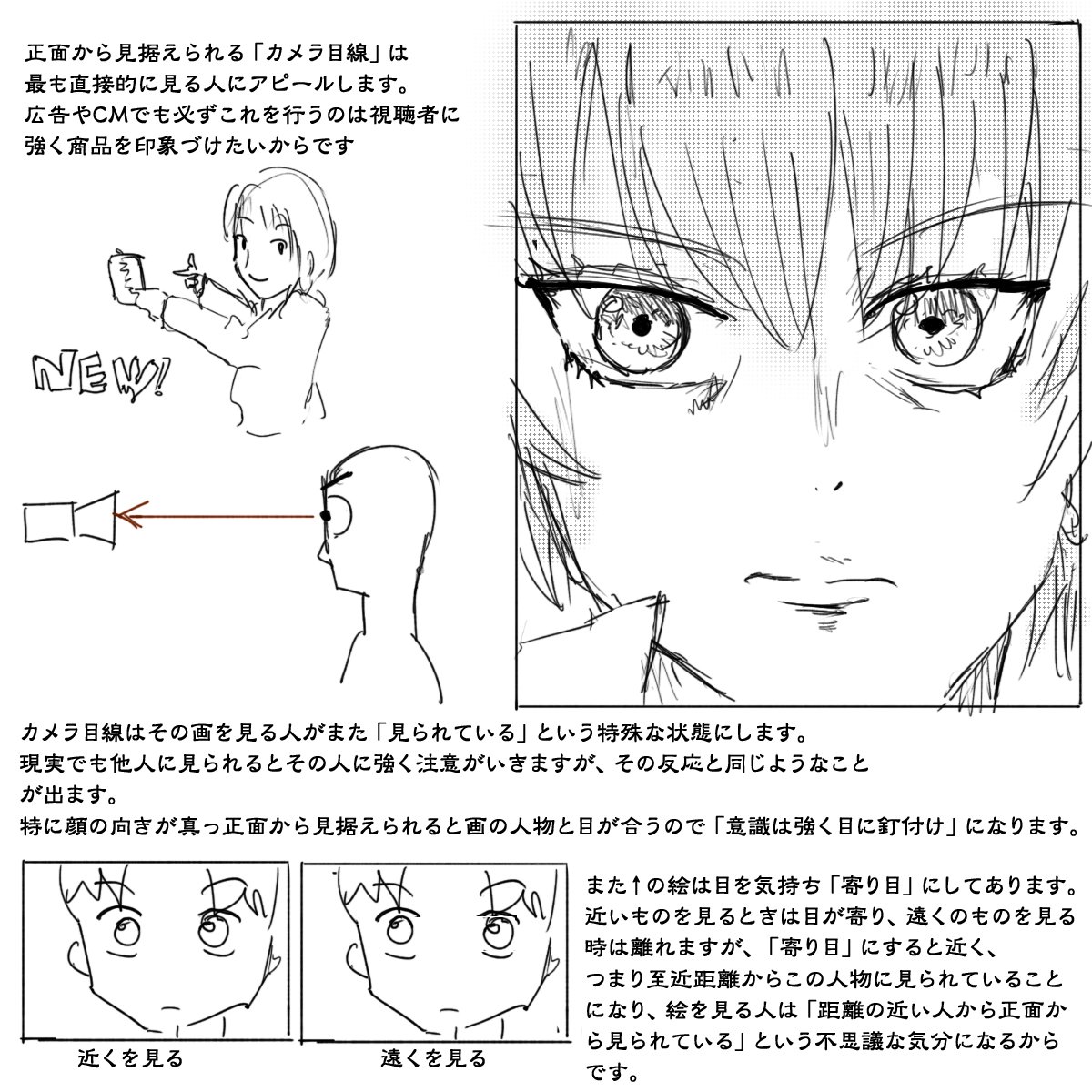 ② カメラ目線について 