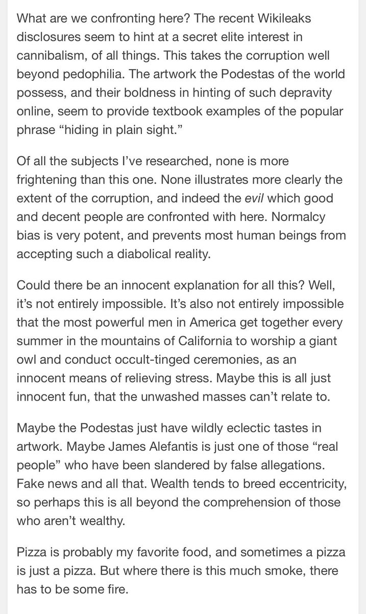 He is a conspiracy theorist who suspects 9/11 was inside job, that the moon landings were faked, that Hitler went to Argentina after WW2 and that in the grotesque Pizzagate conspiracy theory, there was “no smoke without fire”.