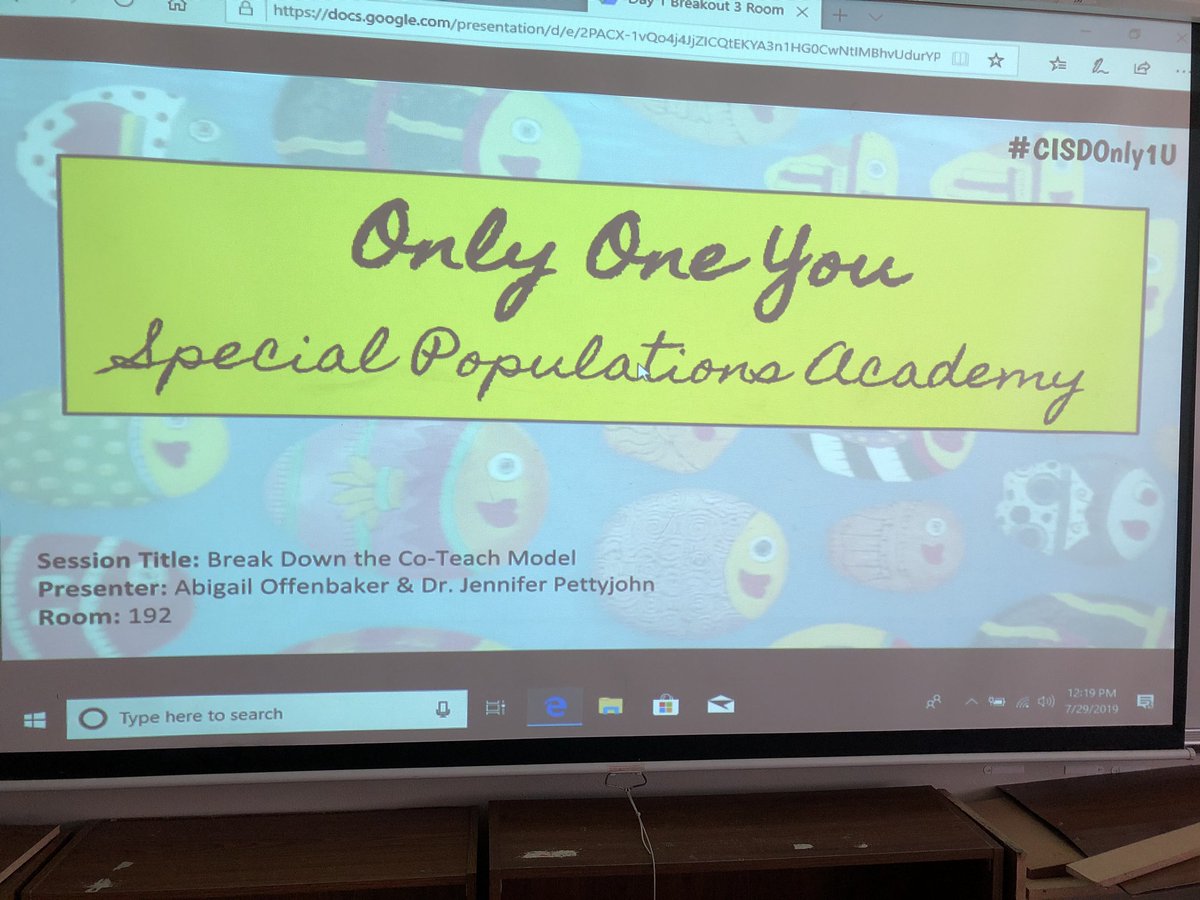dr_pettyjohn's tweet image. Had a great time presenting Break Down the Co-Teach Model with @offenbaker_a at ‘Only One You’ #allmeamsall4cisd #spedstrong #STATstrong #castleberryisd